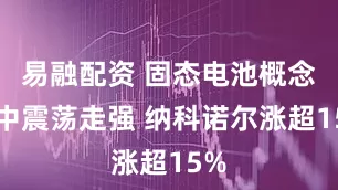 易融配资 固态电池概念盘中震荡走强 纳科诺尔涨超15%